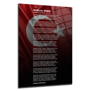 İstiklal Marşı Cam Tablo