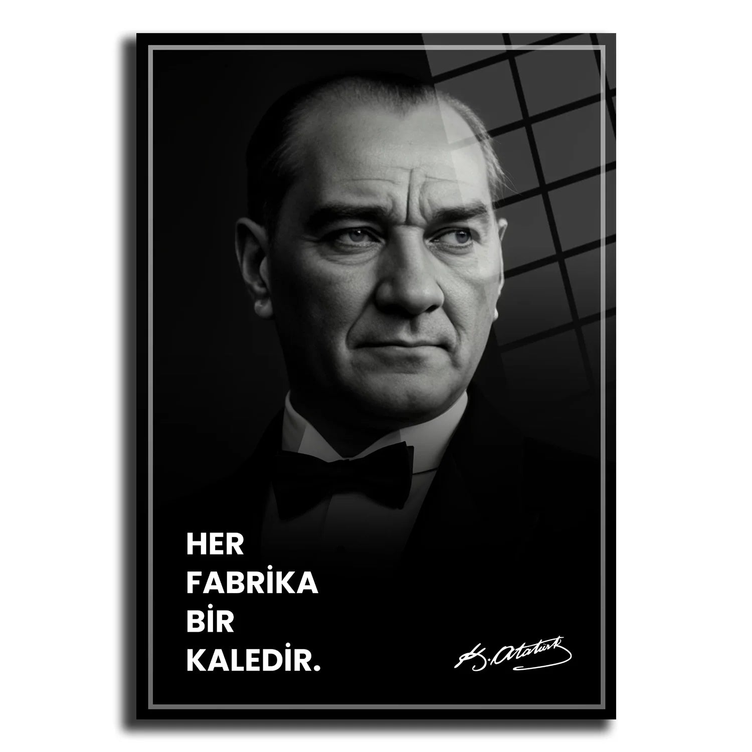 Her Fabrika Bir Kaledir Cam Tablo